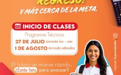 Ya inician las clases de nuestros programas técnicos laborales por competencias